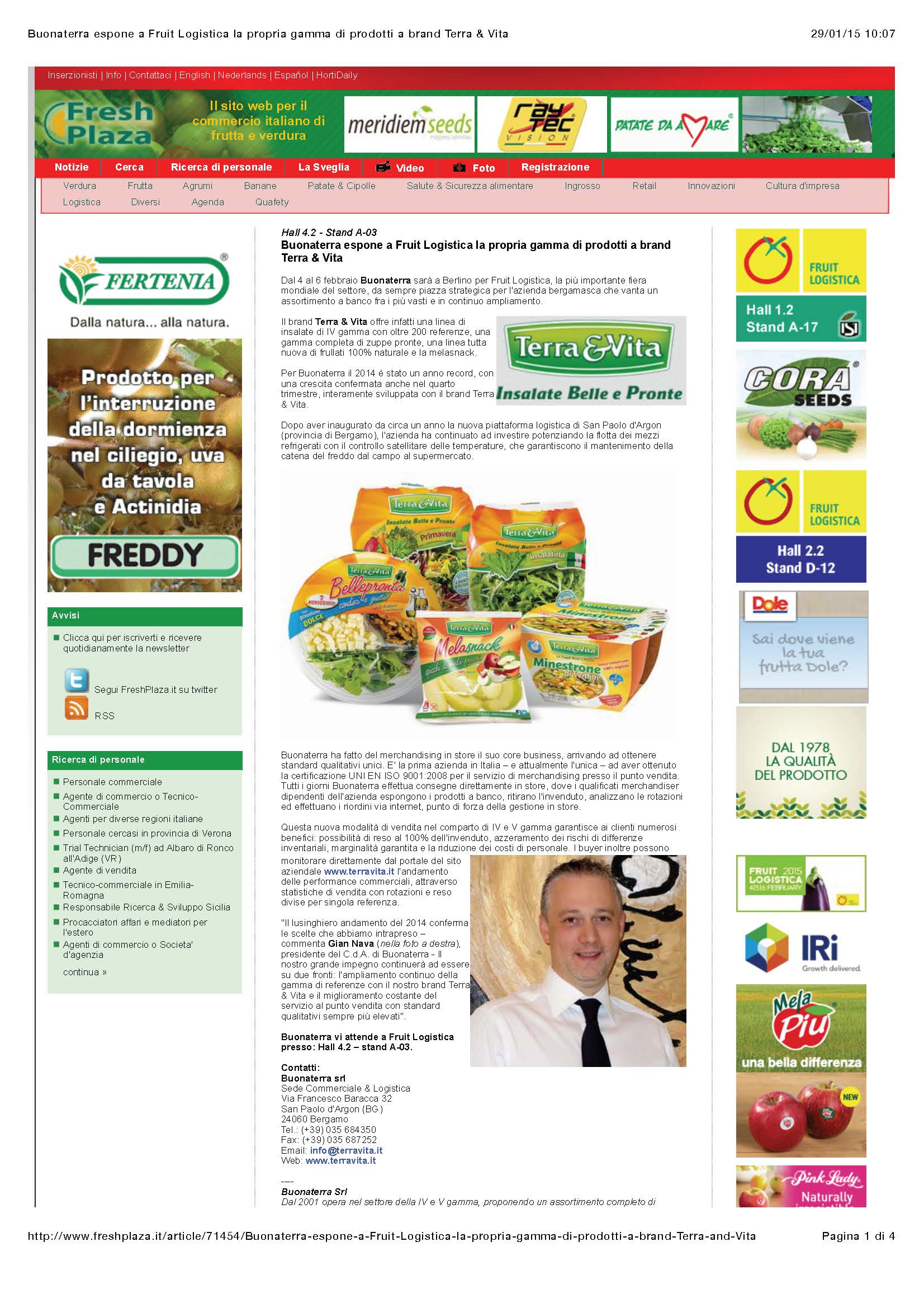 FRESH PLAZA edizione online Fruit Logistica 2015